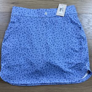 Peter Millar Skort Women Small Alice Petal Hem Floral Golf Blue Pickleball